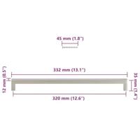 Handvatten 5 st 320 mm roestvrij staal zilverkleurig - thumbnail