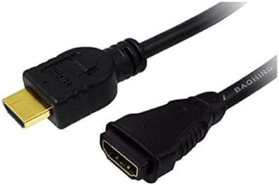 LogiLink CH0058 HDMI-kabel HDMI Verlengkabel HDMI-A-stekker, HDMI-A-bus 5.00 m Zwart 4K UHD