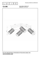 Lucide CLUBS - Plafondspot - 4xGU10 - Wit - thumbnail