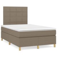 Boxspring met matras stof taupe 120x200 cm - thumbnail