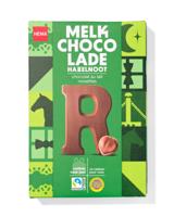 HEMA Chocoladeletter melk hazelnoot R 140g - thumbnail