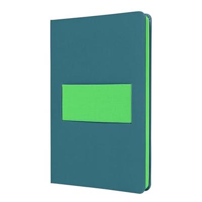 Sigel LS204 Notitieboek Linescape Hardcover DIN A5 Geruit Middelblauw, Neon-groen Aantal paginas: 88