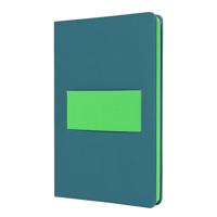 Sigel LS204 Notitieboek Linescape Hardcover DIN A5 Geruit Middelblauw, Neon-groen Aantal paginas: 88 - thumbnail