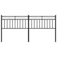 Hoofdbord 193 cm metaal zwart - thumbnail