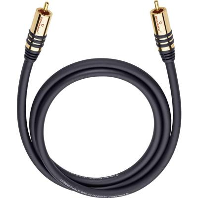 Cinch Audio Aansluitkabel [1x Cinch-stekker - 1x Cinch-stekker] 10.00 m Zwart Vergulde steekcontacten Oehlbach NF Sub