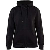 Blåkläder Dames hoodie met rits 33951048 | Zwart | Maat XL - 7330509542941 - thumbnail