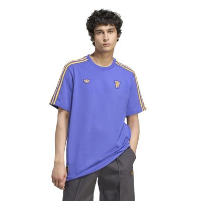adidas Manchester United Terrace Icons T-Shirt Paars Goud adidas Manchester United Terrace Icons T-Shirt Paars Goud