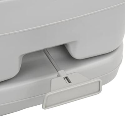VidaXL Campingtoilet draagbaar 10+10 l hdpe grijs en wit