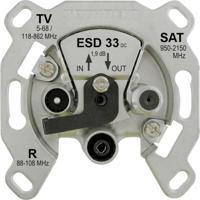 Kathrein ESD 33 Antennedoos BK, Satelliet, TV, FM Inbouw (in muur) Loop-through outlet - thumbnail