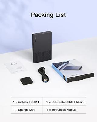 Inateck FE2014 HDD-/SSD-behuizing Zwart 2.5