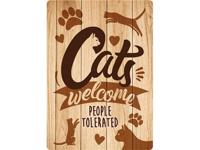 Plenty Gifts waakbord blik cats welcome people tolerated - thumbnail