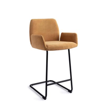 Jesper Home Barstoel 'Misaki' Arch Black, kleur Honey Harvest (zithoogte 65cm)