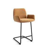 Jesper Home Barstoel 'Misaki' Arch Black, kleur Honey Harvest (zithoogte 65cm) - thumbnail