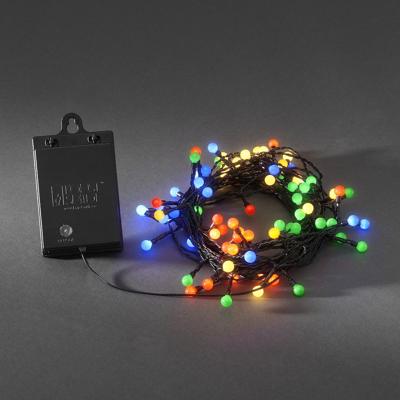 Konstsmide 3741-500 Micro-lichtketting Buiten werkt op batterijen Aantal lampen 80 LED Meerkleurig