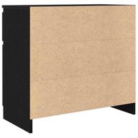 Dressoir met lade 71x35x65 cm spaanplaat zwart eikenkleurig - thumbnail