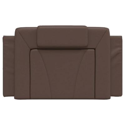 Hoofdbordkussen 80 cm kunstleer bruin