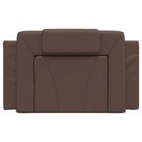 Hoofdbordkussen 80 cm kunstleer bruin - thumbnail