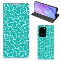 Samsung Galaxy S20 Ultra | Bookcase | Cracks Blue - thumbnail
