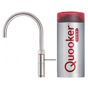 Quooker Fusion round met COMBI boiler 3-in-1 kokend water kraan RVS