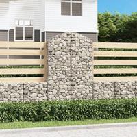VidaXL Schanskorf gewelfd 100x30x160/180 cm gegalvaniseerd ijzer - thumbnail