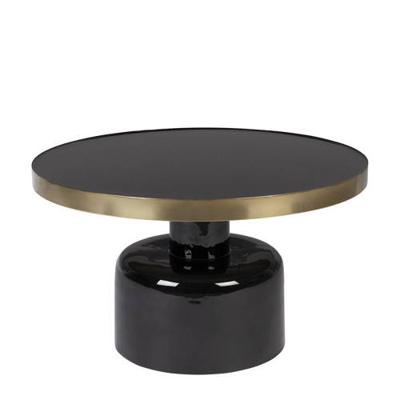 Zuiver Ronde Salontafel 'Glam' 60cm, kleur Zwart Zuiver Ronde Salontafel 'Glam' 60cm, kleur Zwart