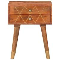 Nachtkastje 43x30x58 cm massief mangohout - thumbnail
