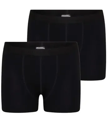 2-pak Young jongens boxershort microfiber - Jongens onderbroek - korte pijpjes - 116 - Zwart - Onderbroek - Ondergoed