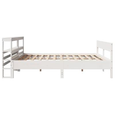 Bedframe zonder matras massief grenenhout wit 200x200 cm Bedframe zonder matras massief grenenhout wit 200x200 cm