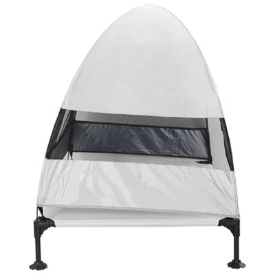 VidaXL Verhoogd hondenbed zilvergrijs 127 x 81 x 108 cm stof en staal