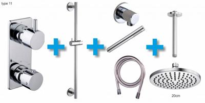 Wiesbaden one-pack inbouwthermostaatset type 11