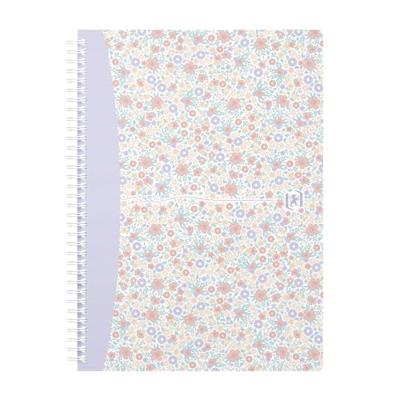 Oxford Floral hardcover spiraalschrift, ft B5, 60 vel, gelijnd, 3 geassorteerde designs