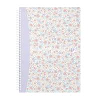 Oxford Floral hardcover spiraalschrift, ft B5, 60 vel, gelijnd, 3 geassorteerde designs - thumbnail