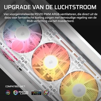 Corsair FRAME 4000D LCD RS ARGB Midi-tower PC-behuizing Zwart 4 voorgeïnstalleerde LED-ventilators