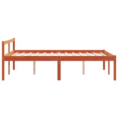 Seniorenbed massief grenenhout wasbruin 140x190 cm