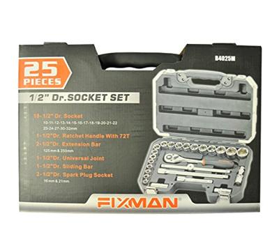 Fixman doppenset 1/2" 25-delig B4025