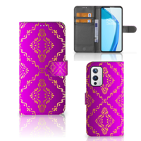 Wallet Case OnePlus 9 Barok Roze - thumbnail