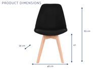 Stoel DKD Home Decor Zwart 48 x 56 x 83 cm - thumbnail