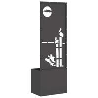 VidaXL Tuin privacy screen zwart 50 x 32 x 150 cm koudgewalst staal - thumbnail