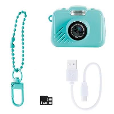 Canal Toys – Photo Creator – Mini Cam' digitale camera en video – origineel – met sleutelhanger en 1 GB SD-kaart inbegrepen – CLK 058, turquoise