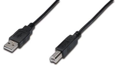 Digitus AK-300102-030-S USB-kabel USB 2.0 USB-A stekker, USB-B stekker 3.00 m Zwart