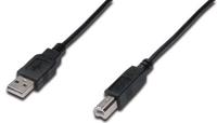 Digitus AK-300102-030-S USB-kabel USB 2.0 USB-A stekker, USB-B stekker 3.00 m Zwart - thumbnail