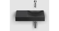 Clou Vale keramiek fontein 45x19x7cm voorbewerkt kraangat links Zwart mat CL/03.30162.L - thumbnail