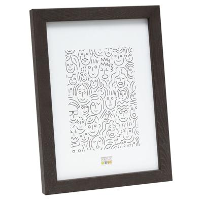 Deknudt Smalle houten kader in donkerbruin 13x18 S43AH2