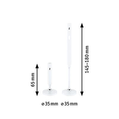 Paulmann Wire Corduo Wall Mount Set 94601 12V-kabelsysteemcomponenten Wandhouder Wit (mat)
