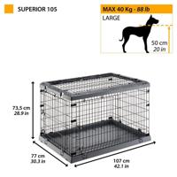 FERPLAST Superior 105 - Hondenkooi - 107 x 77 x 73,5 cm - thumbnail
