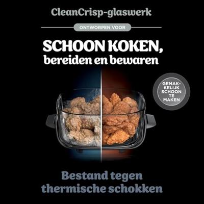 Ninja CRISPi Enkel 3,8 l 1700 W Heteluchtfriteuse Blauw, Grijs, Transparant