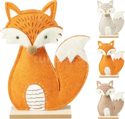 Ornament op voet Vos 22cm Assorti 1st Ornament op voet Vos 22cm Assorti 1st
