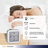 TFA Dostmann 60.2556.02 Wekker Zendergestuurd Wit Alarmtijden 1 - thumbnail