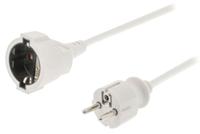 König EC103F1WH Stroom Verlengkabel 3 M H05vv-f 3g1.5 Ip20 Wit - thumbnail
