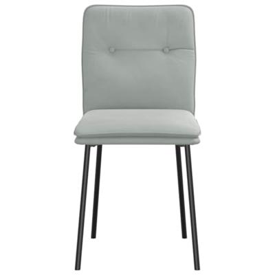 Eetkamerstoelen 2 st fluweel lichtgrijs